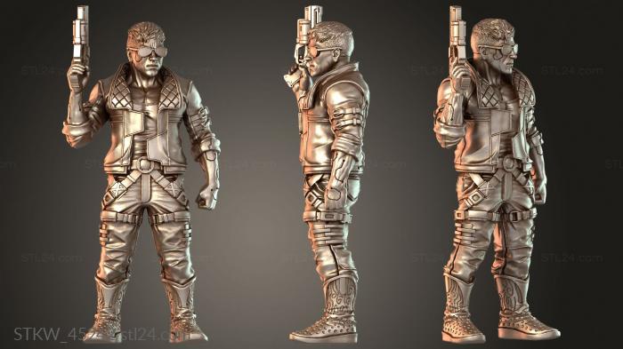 Cyberpunk Male Nomad HK Revolver Armed