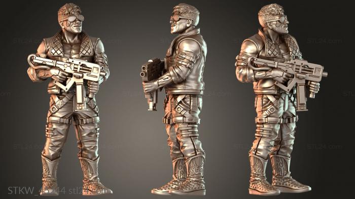 Cyberpunk Male Nomad Urvandub Submachinegun Tactical