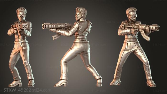 Cyberpunk President NUSA Assault Rifle Armed