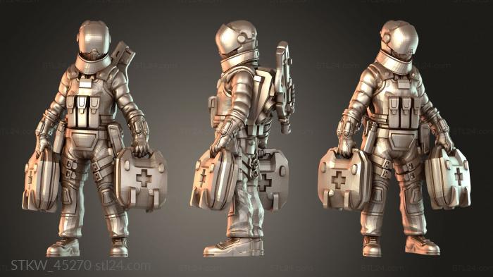 Military figurines (Cyberpunk Trauma Medtech Responsive, STKW_45270) 3D models for cnc