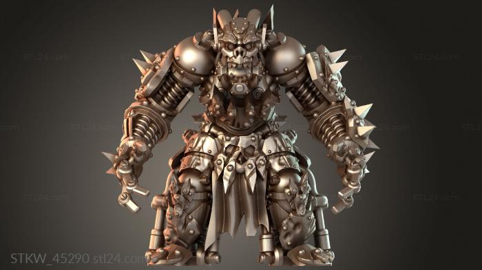 Military figurines (Cyborcs Lineman Heavy, STKW_45290) 3D models for cnc