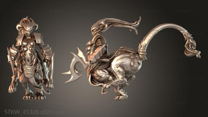 Military figurines (Daemon Plagueling Infested, STKW_45328) 3D models for cnc