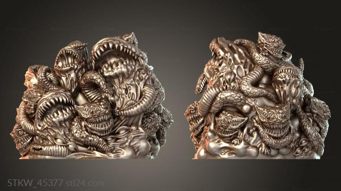 Military figurines (Daemons Void Swarms Tangled Z Warped, STKW_45377) 3D models for cnc