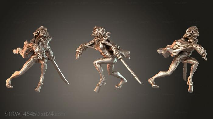Military figurines (Daphne Zombie Pre-Turn, STKW_45450) 3D models for cnc