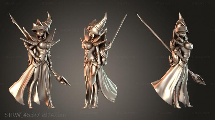 Military figurines (Dark Magician Girl Dragon Knight B, STKW_45527) 3D models for cnc