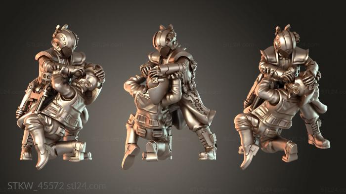 Military figurines (Dark Sun Enforcers Grenadier, STKW_45572) 3D models for cnc