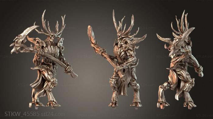 Military figurines (Dark Warden Scythe, STKW_45585) 3D models for cnc