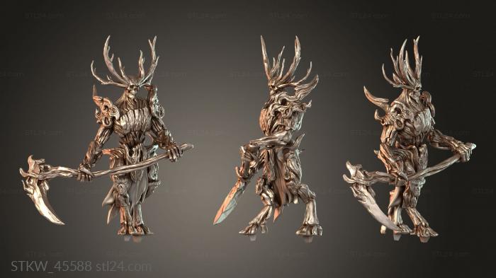 Military figurines (Dark Warden Scythel Silent, STKW_45588) 3D models for cnc