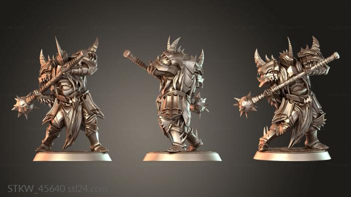 Military figurines (Darkness Mace Attack, STKW_45640) 3D models for cnc