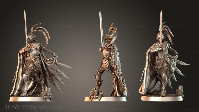 Military figurines (Darkseer Monk and Hawk Knight Crystal Mage, STKW_45706) 3D models for cnc