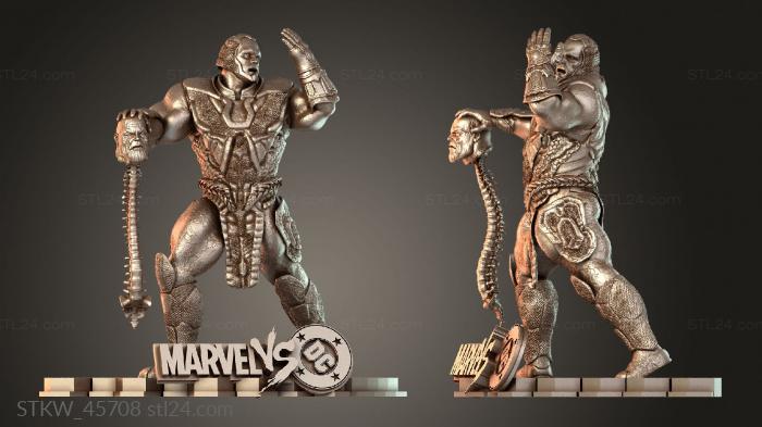 Military figurines (Darkseid VS Thanos with Logo, STKW_45708) 3D models for cnc