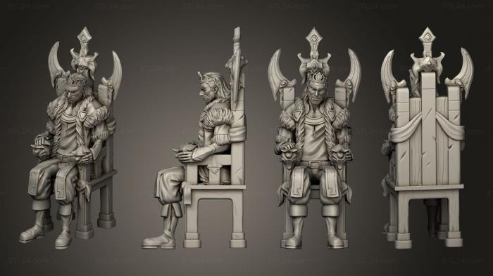 Military figurines (Corrupt King Throne 2, STKW_4586) 3D models for cnc