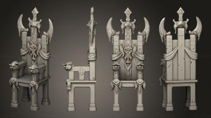 Military figurines (Corrupt King Throne, STKW_4587) 3D models for cnc