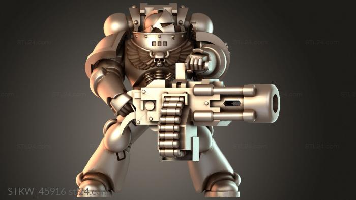 Military figurines (Deathwatch Marine Stoic, STKW_45916) 3D models for cnc