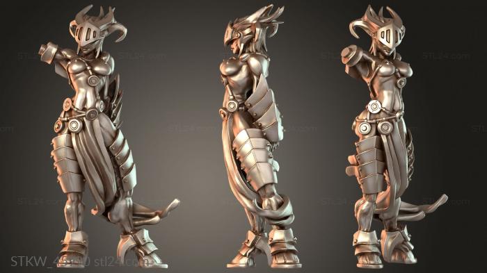 Military figurines (Demo Flag Bearer A, STKW_45990) 3D models for cnc