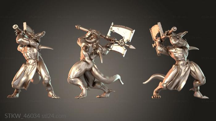 Military figurines (Demoni Demone Infernal, STKW_46034) 3D models for cnc