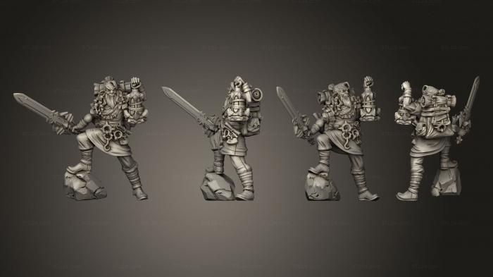 Military figurines (Cosmic Horror Herren The Explorer Sword, STKW_4619) 3D models for cnc