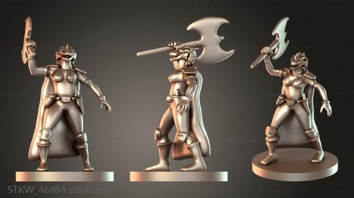 Dragonborn Barbarian Female Fearsome