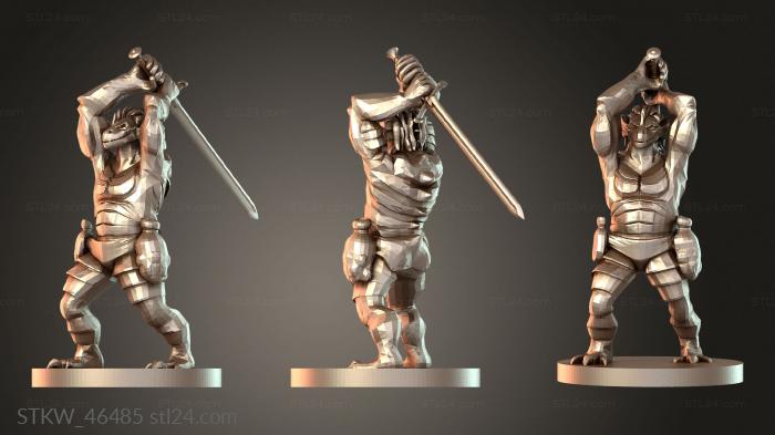 Dragonborn Barbarian with Sword Ferocious