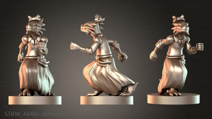 Dragonborn Child Female Running Playful