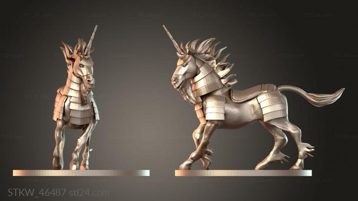 Dragonborn Desert Fighter on Unicorn Mount Armored Valiant