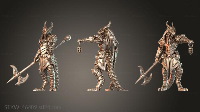 Dragonborn Guard Pointing Light Focused