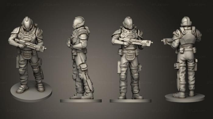Military figurines (Crew 1 v 2, STKW_4650) 3D models for cnc