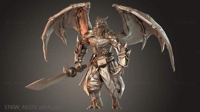 Dragonborn Soldier Walk Confident