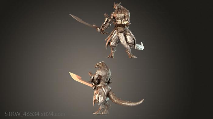 Dragonborn Soldier Wounded Wing Weakened