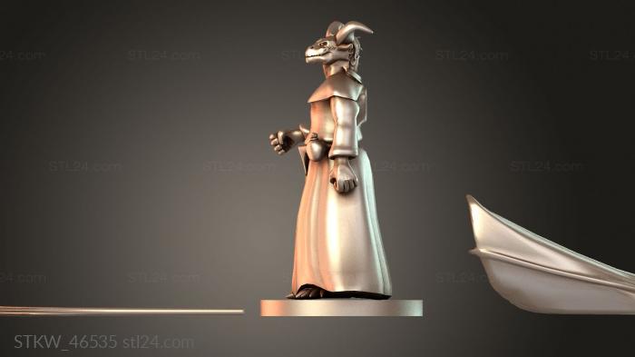 Military figurines (Dragonborn Sorceror for Shapeways Mystical, STKW_46535) 3D models for cnc