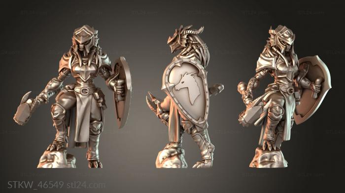 Military figurines (Dragonfolk Guardian Loyal, STKW_46549) 3D models for cnc