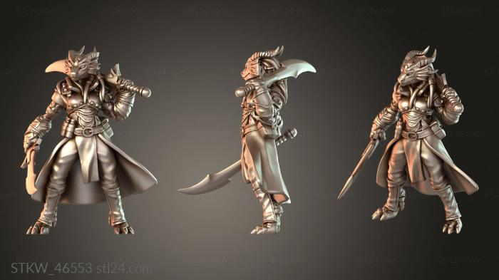 Military figurines (Dragonfolk Hunter Sharp, STKW_46553) 3D models for cnc