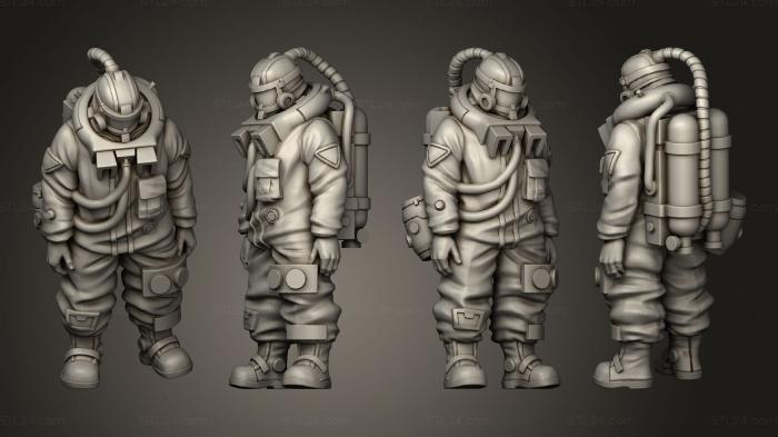 Military figurines (Crewman White De d, STKW_4662) 3D models for cnc