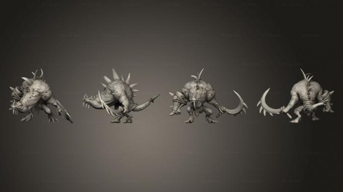 Military figurines (Crocodile Hunchback Large, STKW_4664) 3D models for cnc