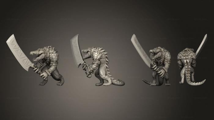 Military figurines (Crocodile Warrior Large, STKW_4668) 3D models for cnc