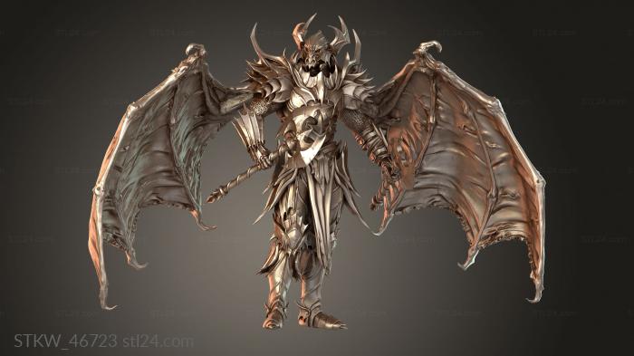 Draven Evernight Stand Wing Helm Axe Sturdy