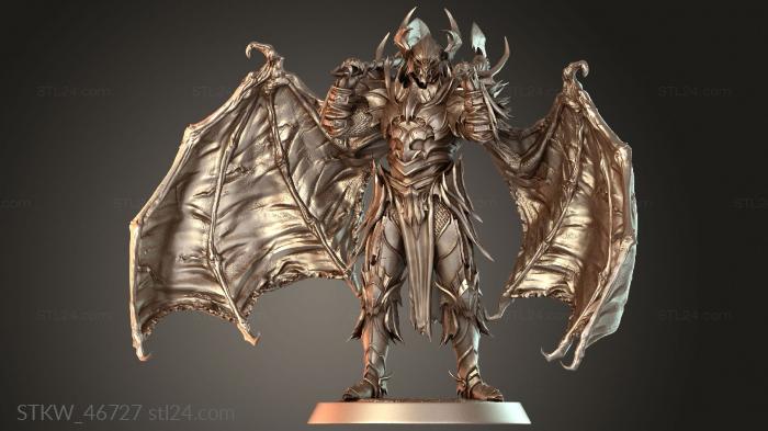 Military figurines (Draven Evernight Stand Wing Helmq Quiet, STKW_46727) 3D models for cnc