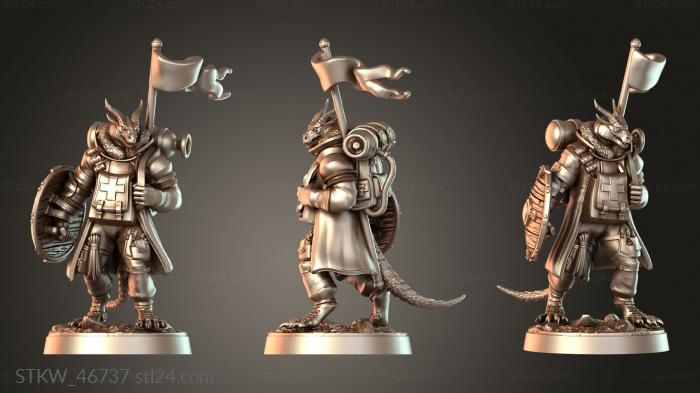 Military figurines (Draxi Medic Male Dragon Born Hero Valiant, STKW_46737) 3D models for cnc