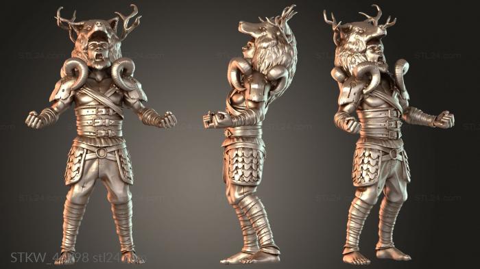 Military figurines (Druid Forest, STKW_46798) 3D models for cnc