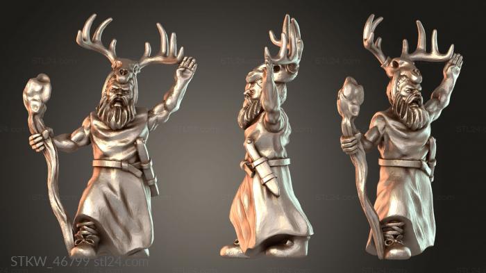 Military figurines (DRUID Cunning, STKW_46799) 3D models for cnc