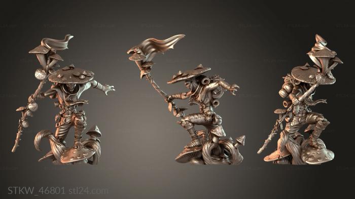 Military figurines (Druid Enchanted, STKW_46801) 3D models for cnc