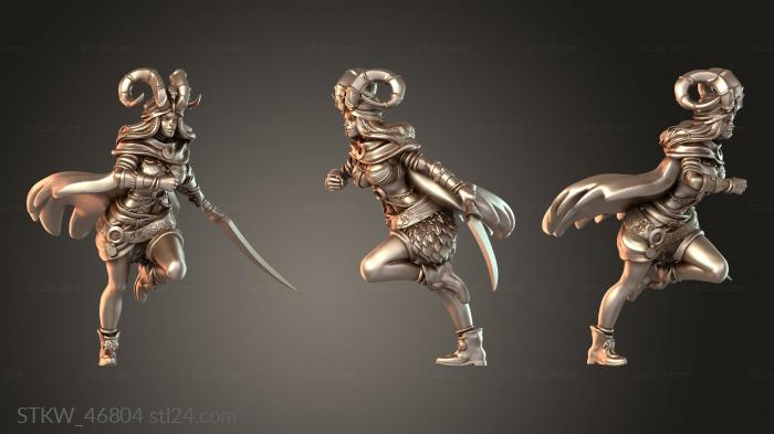 Druid Female Player Character Running