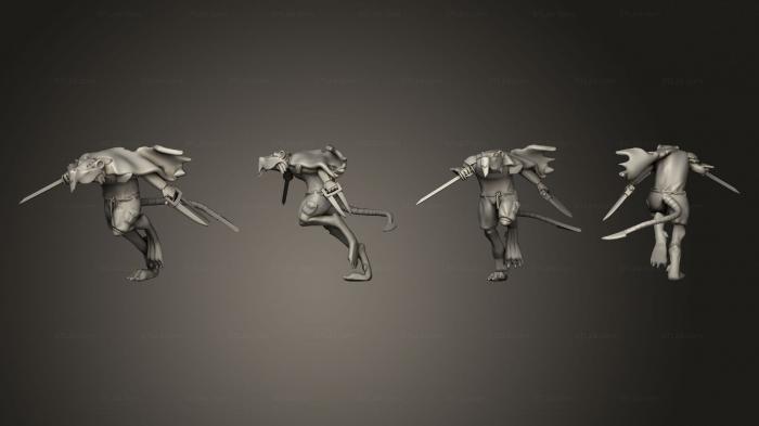 Military figurines (Cult Assassins 02, STKW_4707) 3D models for cnc