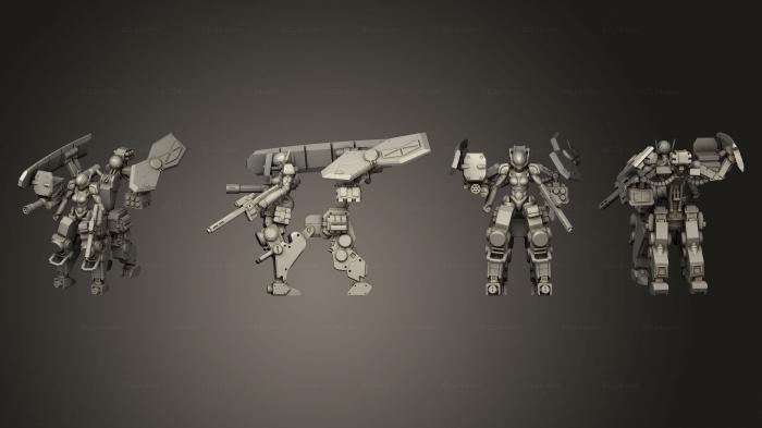 Military figurines (CYBERBABE BATTLE EXOSUIT SAGITTARIUS fixed, STKW_4732) 3D models for cnc