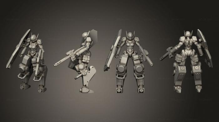 Military figurines (CYBERBABE BATTLE EXOSUIT VIRGO, STKW_4733) 3D models for cnc