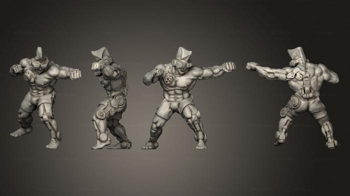 Military figurines (CYBERGLOW MMA FIGHTER 1, STKW_4739) 3D models for cnc