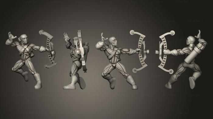 Military figurines (Cyberninja Archer, STKW_4745) 3D models for cnc