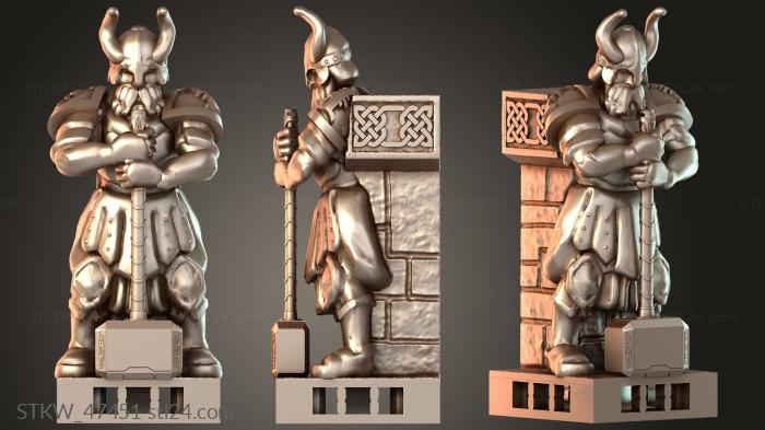 Military figurines (Dwarven Halls wall triplex low, STKW_47451) 3D models for cnc