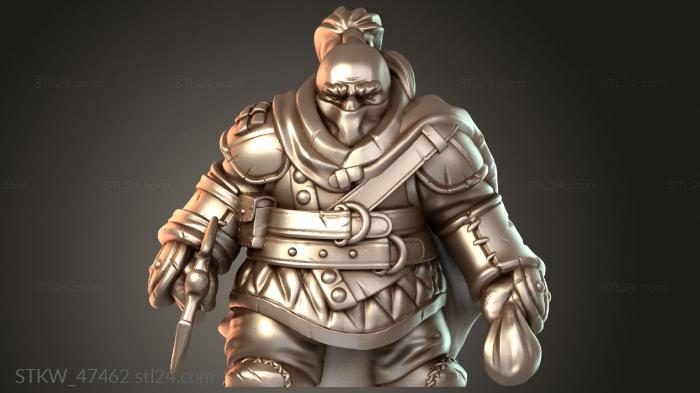 Military figurines (Dwarven Rogue cunning, STKW_47462) 3D models for cnc