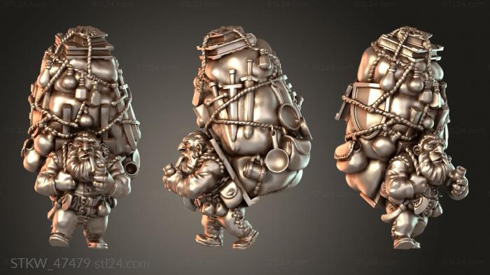 Military figurines (Dwarven Travel Merchant Arm, STKW_47479) 3D models for cnc